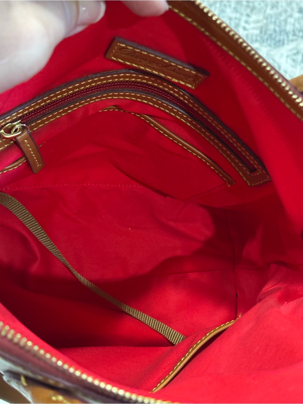 Dooney & Bourke Large Domed Florentine Leather in Natural - Picture 7 of 10